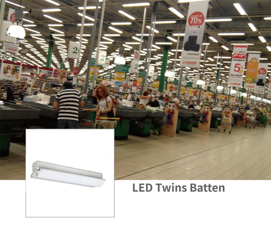 Flexible rotatable Angle Led Twins tube Batten